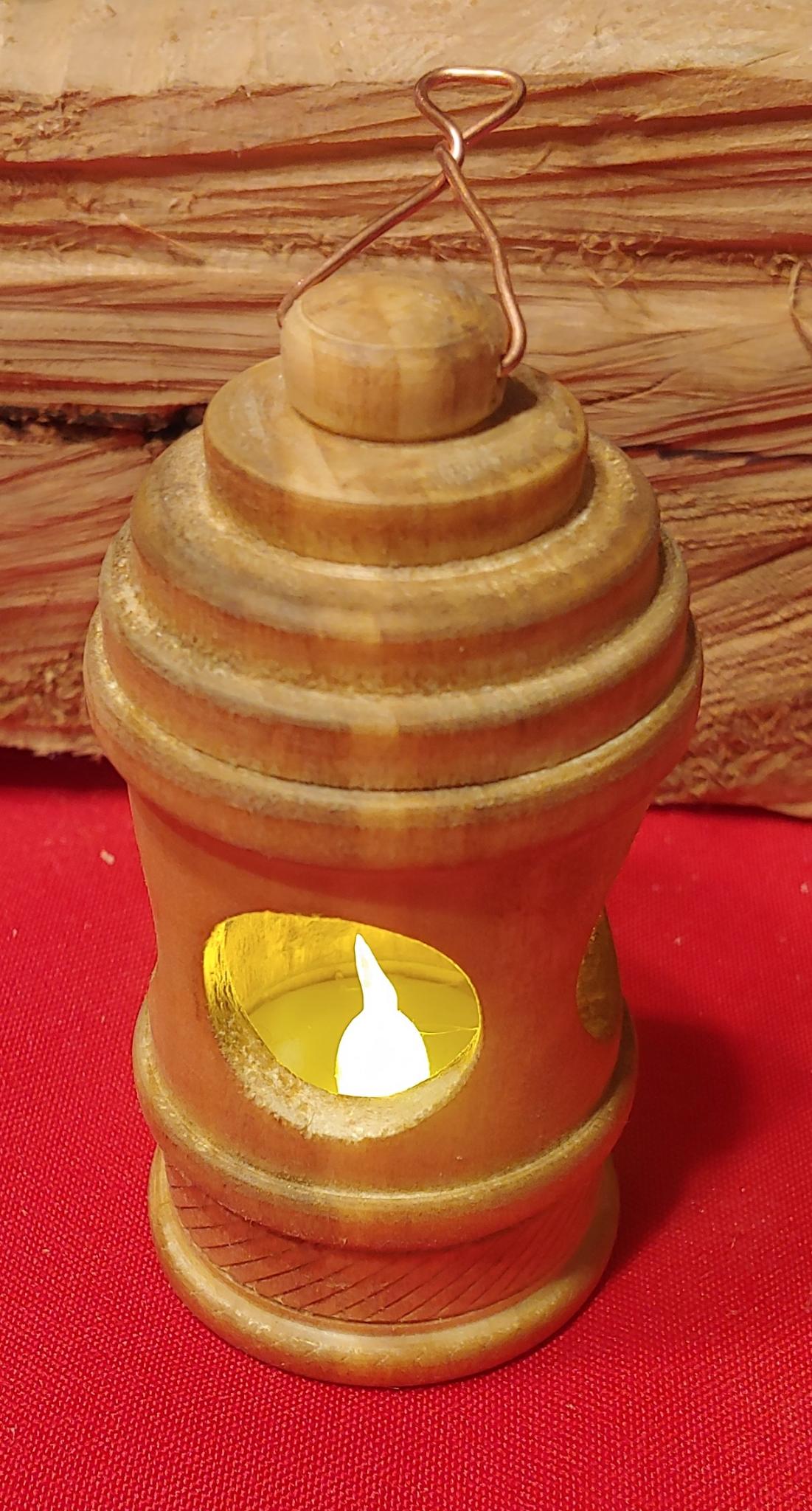 Handcrafted wooden lantern